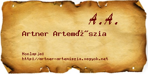 Artner Artemíszia névjegykártya
